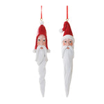 Melrose Carved Santa Drop Ornament (Set of 6)