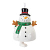 Melrose Ceramic Snowman Bell Ornament (Set of 12)