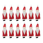 Gnome Bell Ornament Set of 12 Ceramic 4.5 Inch Red and White Christmas Tree Hanging Decor by Melrose
