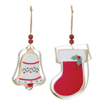 Melrose Bell and Stocking Cookie Cutter Ornament (Set of 12)