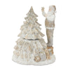 Santa with presents and spinning tree tabletop decoration