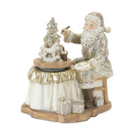 Christmas Santa with Paint Brush 6.5 Inch Height Resin Figurine Set of 2 for Festive Home Décor by Melrose