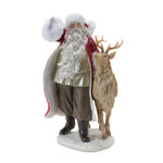 Melrose Santa Figurine with Reindeer 12"H