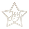 Melrose Beaded Wood Star with Joy Sentiment (Set of 2)