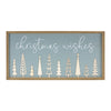 Christmas Seasonal Wishes Wall Sign 13.75 Inch Height MDF Wood Accent for Indoor Use by Melrose