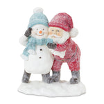 Melrose Whimsical Santa and Snowman Selfie Figurine (Set of 2)