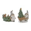 Melrose Pine Tree Trunk Gnome with Woodland Animals (Set of 2)