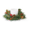 Melrose Mixed Pine and Magnolia Candle Ring (Set of 2)