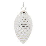 Melrose Frosted Glass Pinecone Ornament (Set of 4)