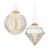 Melrose Champagne Crackle Glass Ornament (Set of 6)