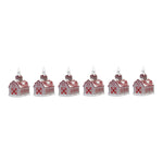 Melrose Frosted Glass Barn Ornament (Set of 6)