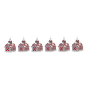 Melrose Frosted Glass Barn Ornament (Set of 6)