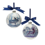 Melrose Woodland Deer and Moose Ball Ornament (Set of 6)