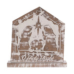 Melrose White Washed Nativity Sign (Set of 2)