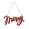 Melrose Wood Hanging Merry Sign (Set of 6)