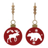 Melrose Metal Cut Out Bear and Moose Ornament (Set of 12)