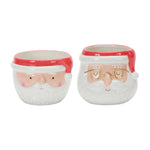 Melrose Ceramic Santa Planter (Set of 2)