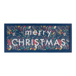 Merry Christmas Wall Sign 13 Inch Height White Blue Green MDF Holiday Decor by Melrose