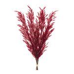 Burgundy Plume Bundle Set 31 Inch Height Crimson Plastic and Polyester Fall Stems for Seasonal Decor by Melrose