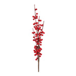 Christmas Ilex Berry Stem Set 27 Inch Height Red Foam and Plastic Holiday Stems for Decor by Melrose