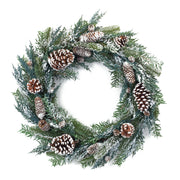 Melrose Flocked Pine Cone Wreath 26