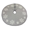 Melrose Grey Woven Snowflake Tree Skirt 48"D