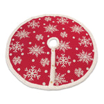 Melrose Red Woven Snowflake Tree Skirt 48"D