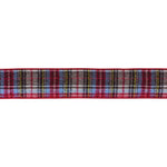 Wired Polyester Ribbon Set of 2 – Plaid Pattern – 0.25 in Height Holiday Craft Ribbon By Melrose