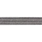 Wired Polyester Ribbon Set of 2 – Black and White Striped – 0.25 in Height Holiday Craft Ribbon By Melrose