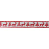 Traditional Holiday Ribbon Set of 2 – Red and White Pattern – 0.25 in Height Wired Polyester By Melrose