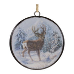 Melrose Metal Deer Disc Onrament (Set of 12)