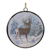 Melrose Metal Deer Disc Onrament (Set of 12)
