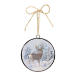 Metal Deer Disc Onrament (Set of 12)