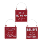 Melrose Holiday Sentiment Ornament (Set of 6)