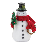 Melrose Snowman Figurine with Pine Tree 9