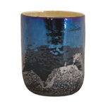 Melrose Irredescent Navy Glass Candle Holder