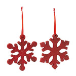 Melrose Fir Wood Snowflake Ornament (Set of 12)