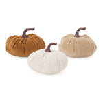 Decorative Fabric Pumpkin Set – 3.5" H Indoor Fall Decor by Melrose