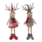 Melrose Plush Winter Deer Shelf Sitter (Set of 2)