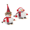 Melrose Plush Winter Sport Snowman Shelf Sitter (Set of 2)