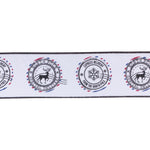 North Pole Holiday Ribbon Set – 4" x 5 Yards Wired Cotton Christmas Postal Decorative Ribbon (Set of 2) by Melrose