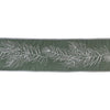 Green and silver holiday wired ribbon for crafts