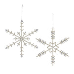 Melrose Jeweled Metal Snowflake Ornament (Set of 6)