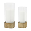 Melrose Hammered Metal Candle Holder (Set of 2)