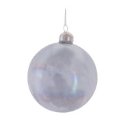 Shimmering Cream Christmas Ornaments – Glass Bauble Set