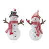 Melrose Snowman with Cardinal Birds Figurine (Set of 2)