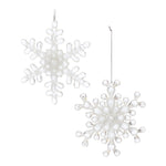 Melrose Clear Acrylic Snowflake Ornament (Set of 24)