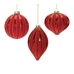 Melrose Ribbed Mercury Glass Ornament (Set of 6)