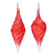 Elegant Red & Clear Glass Ornaments – Holiday Collection