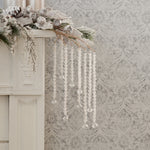 White & Gold Hanging Prism Branches – Set of 2